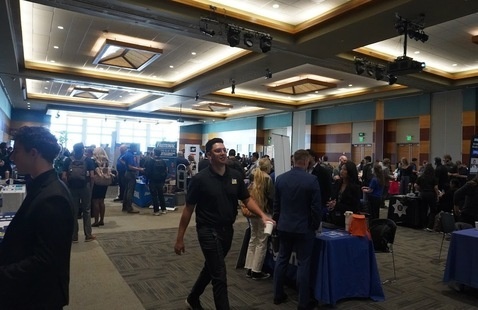 Students and Employers at Career Fair
