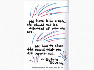 “We have to Show the World Who We are”, from Gender and Sexuality at MHC zine, 2014, retrieved from We have to Show the World Who We Are Trans and Gender Nonconforming History at Mount Holyoke, Mount Holyoke College Archives and Special Collections Digital Exhibit, curated by Lily E. Rood ’27, Online adaptation by Tracey Kry ‘04, Digital Collections Archivist.