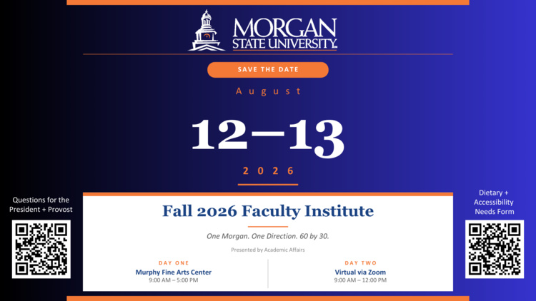 Aug 12, 2026: Fall 2026 Faculty Institute  at Carl J. Murphy Fine Arts Center thumbnail image