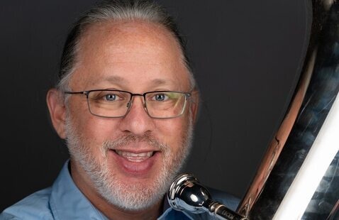 David Saltzman with tuba