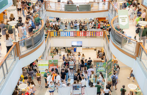 students in baker center