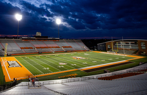 empty football feild