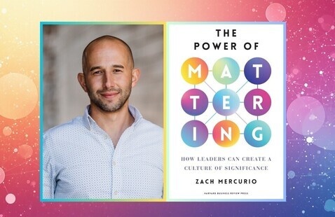 The Power of Mattering book cover on right and author on left