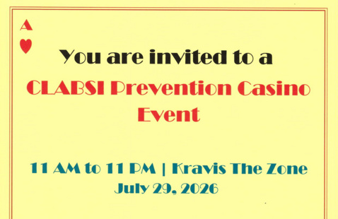 CLABSI Prevention Casino Event Flyer