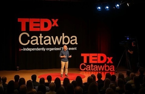 Speaker on TEDxCatawba stage