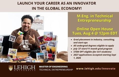 Image of Launch Your Career as a Global Innovator! M.Eng. in TE Online Open House