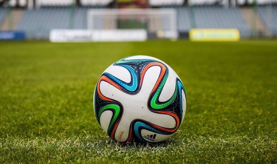 FIFA World Cup football on pitch
