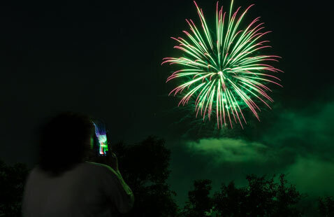 Appears to be an image of a person watching fireworks.