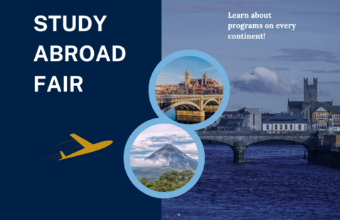 Image advertising the upcoming fair with smaller images of Ireland, Costa Rica, and Spain