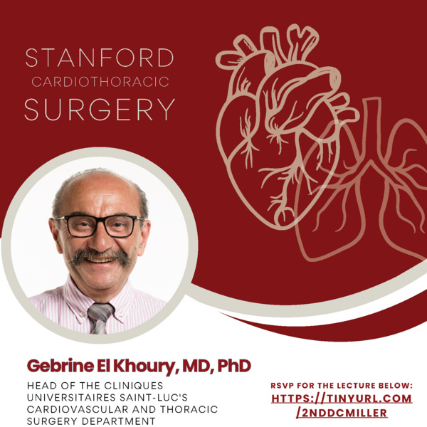 2nd Dr. D. Craig Miller Visiting Professor Lecture Featuring Gebrine El Khoury, MD, PhD