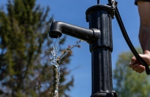 Water coming from well