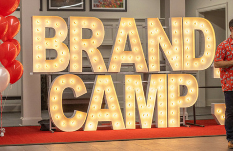 Brand Camp light up letters