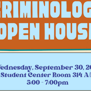 Criminology Department Open House flyer