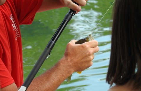 man holding a fish