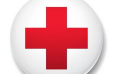 Red Cross on white background.