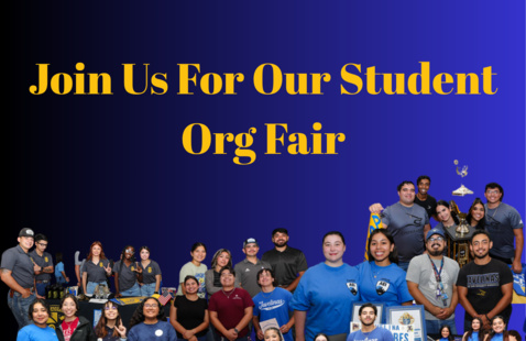 Decorative image of students tabling at previous org fairs