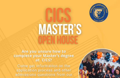 Photo of CICS's Master's Open House Flyer
