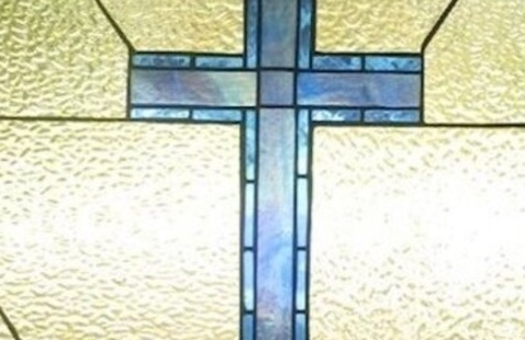 Stained Glass Cross in Graves Hall
