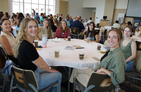 grad students at orientation 