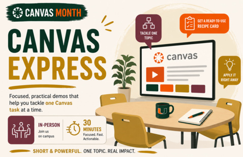Image of 📍Canvas Express: Creating Assignments & Assessments (In-Person)