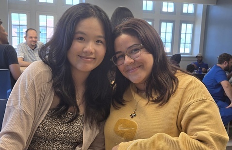Grad students at meet and greet 