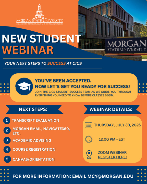 Jul 30, 2026: CICS New Student Webinar thumbnail image