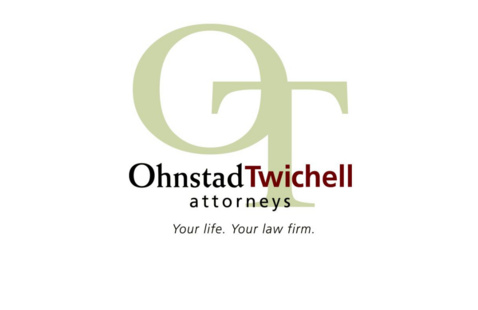 Text: Ohnstad Twichell attorneys, your life your law firm
