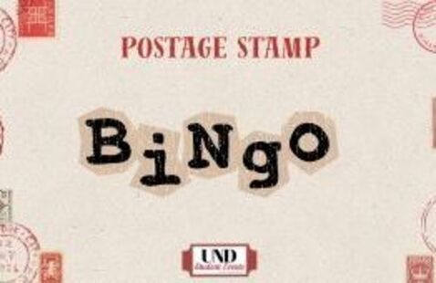 Text: Postage Stamp Bingo
