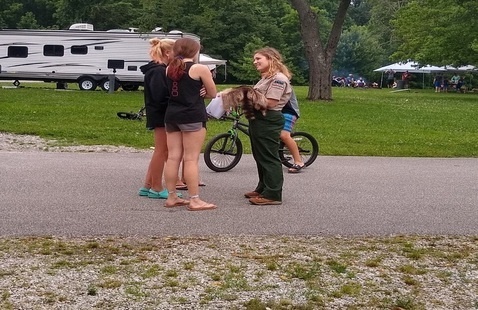 Naturalist with campers