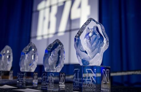 Nevada Alumni Association awards with 1874 in the back