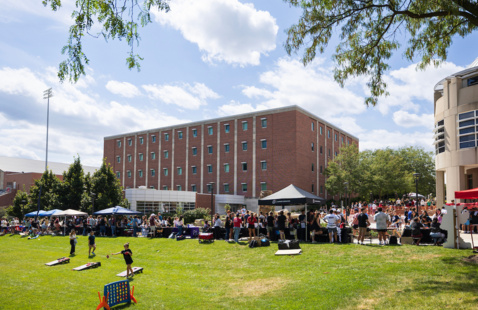 Students exploring MavFest