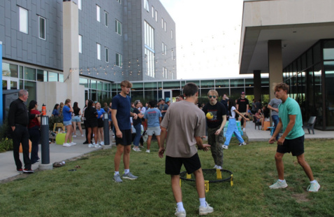 Students at the JPII Newman Center BBQ