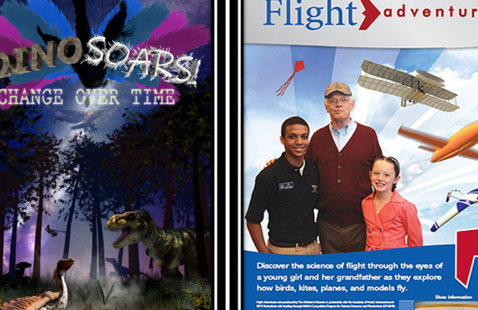 DinoSOARS! Change Over Time & Flight adventures show posters