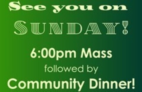 Image of Sunday 6pm Catholic Mass & Community Dinner