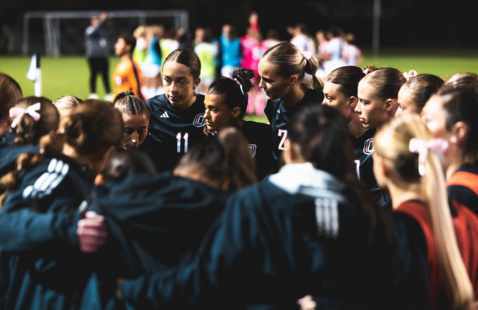 Women's Soccer Team Huddle