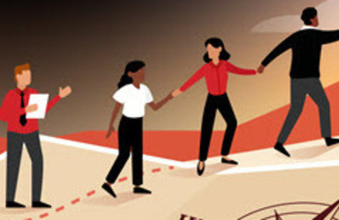 People working together to get to their goal