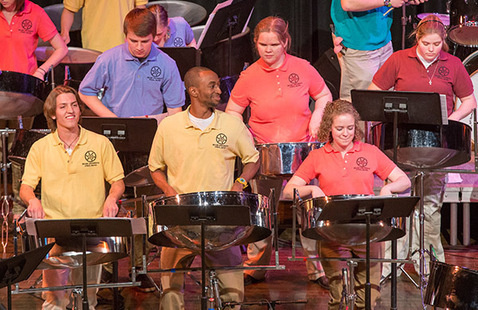 Photograph of Miami University Steel Band.