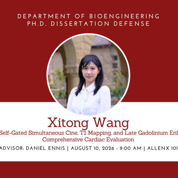 PhD Dissertation Defense: Xitong Wang