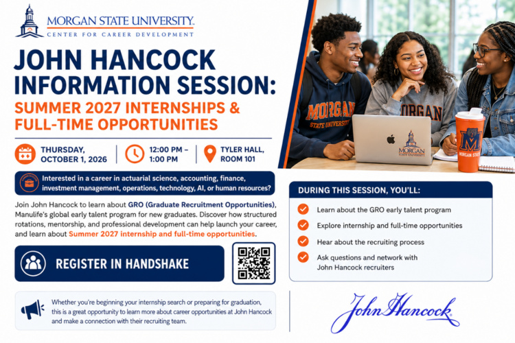 Oct 1, 2026: John Hancock Information Session: Summer 2027 Internships & Full-Time Opportunities at Tyler Hall thumbnail image