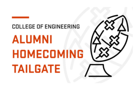 Text reads College of Engineering Alumni Homecoming Tailgate.
