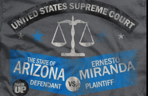a graphic of arizona vs miranda court case