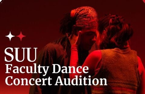 SUU Faculty Dance Concert Audition. Photo of two dancers posing.