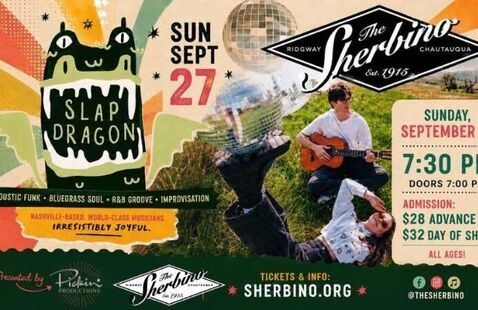 Promotional graphic for Slap Dragon at the Sherbino
