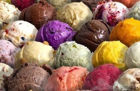 An image of different flavored Ice creams