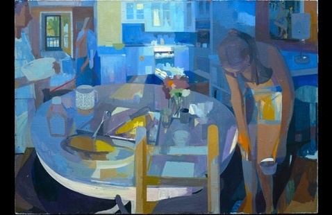 Image detail: Susan Lichtman, Large Table with Corn, 2023.