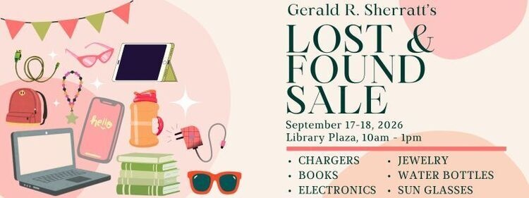 Sherratt Library's Fall Lost & Found Sale