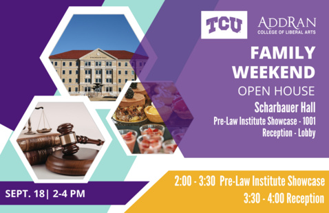 Image of AddRan Open House and Pre-Law Institute Showcase