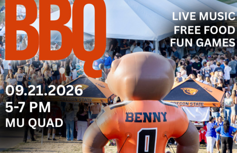 Benny Beaver with text about bbq