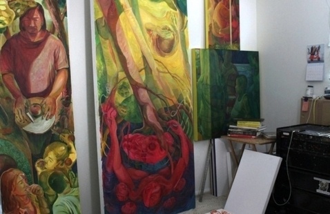 Works in Progress in Artist Studio, 2026 MJ Torrecampo