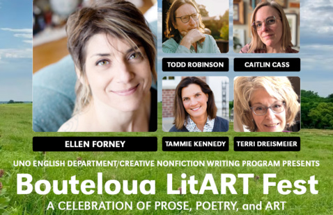Flier of authors Ellen Forney, Todd Robinson, Caitlin Cass, Tammie Kennedy, and Terri Dreismeier. In the background is the Glacier Creek Preserve